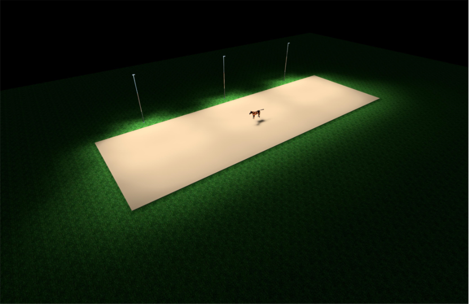 rijbakverlichting 20x60m